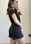 Shorts Jeans Denim Nero