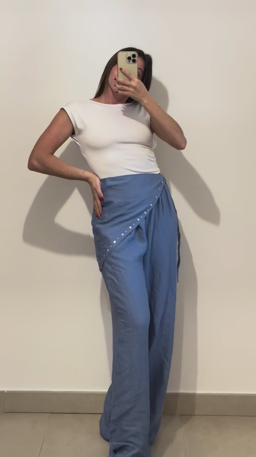Pantaloni Foulard  AZZURRO