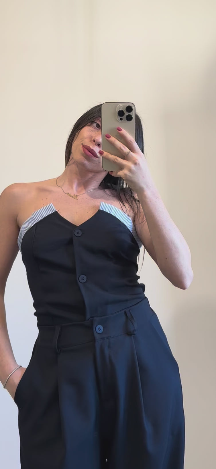 Coordinato Flora - Top e Pantalone NERO