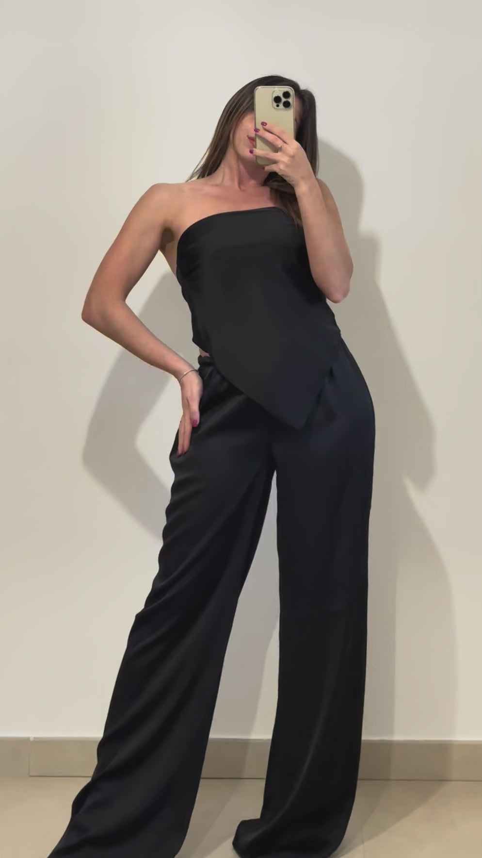 Coordinato Satinato Sara - Top e Pantalone
